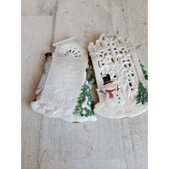 Lefton colonial couple village ornament Xmas set unique Carol - Picture 6 of 7